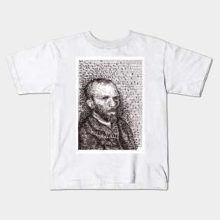 Typewriter Art: Vincent Van Gogh Kids T-Shirt